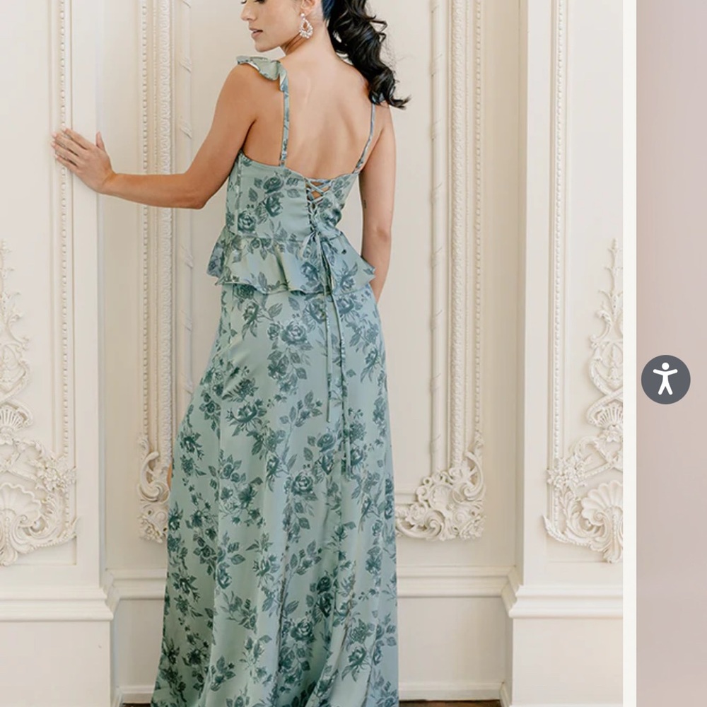 Revelry Floral Maxi Dress in Sage Green - Picture 2 of 3